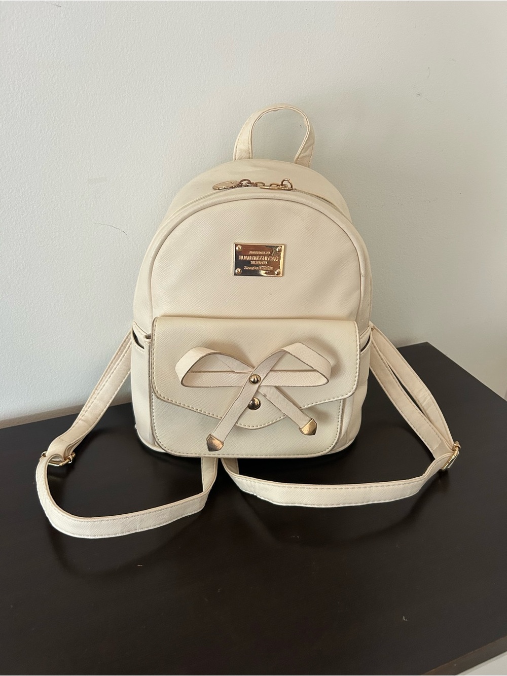 Cream Mini Backpack